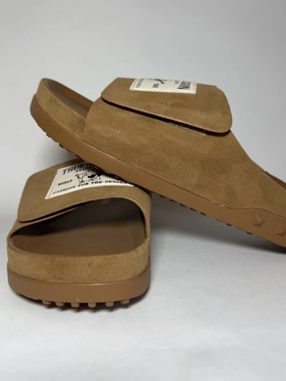 True Religion Men's Strap Logo Patch Sandals Size 9 US